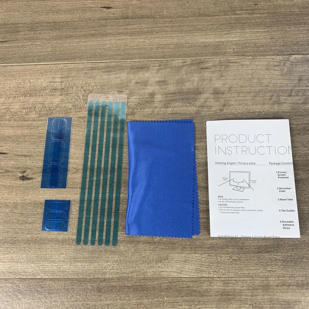 Set of 6 - Pull tabs stretch release adhesive strips for LCD screen with tabs